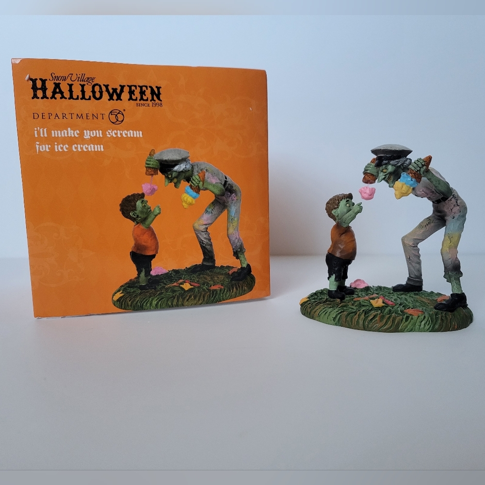 Dept 56 I'll Make You Scream For Ice Cream Snow Village Halloween 6004823